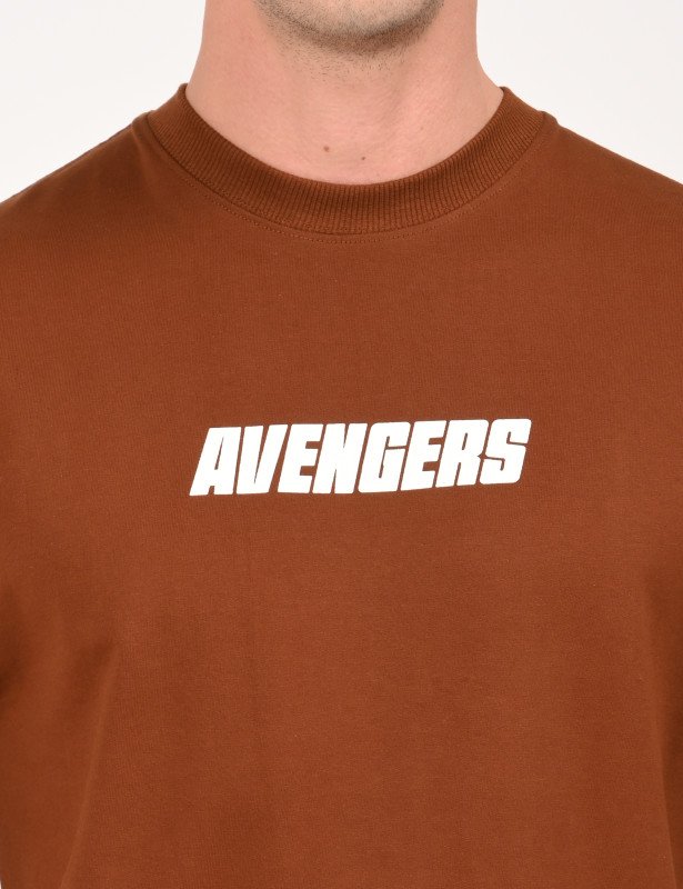 Men's Avengers Graphic T-Shirt – Black / Coffee Brown