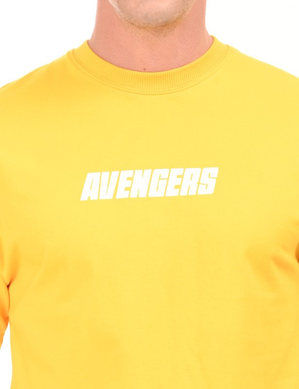 Avengers Panel Graphic Oversized T-Shirt – Marvel Yellow Edition