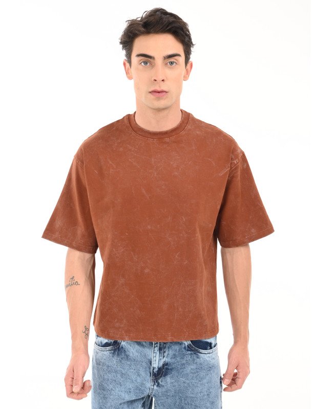 Rust Washed Oversized Graphic T-Shirt
