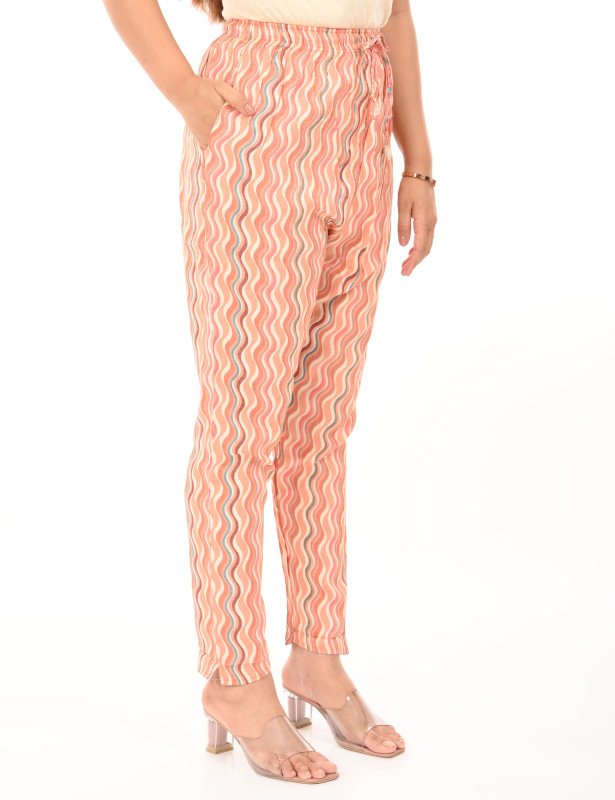 Peach Blossom Floral Printed Kurta Set with Dupatta