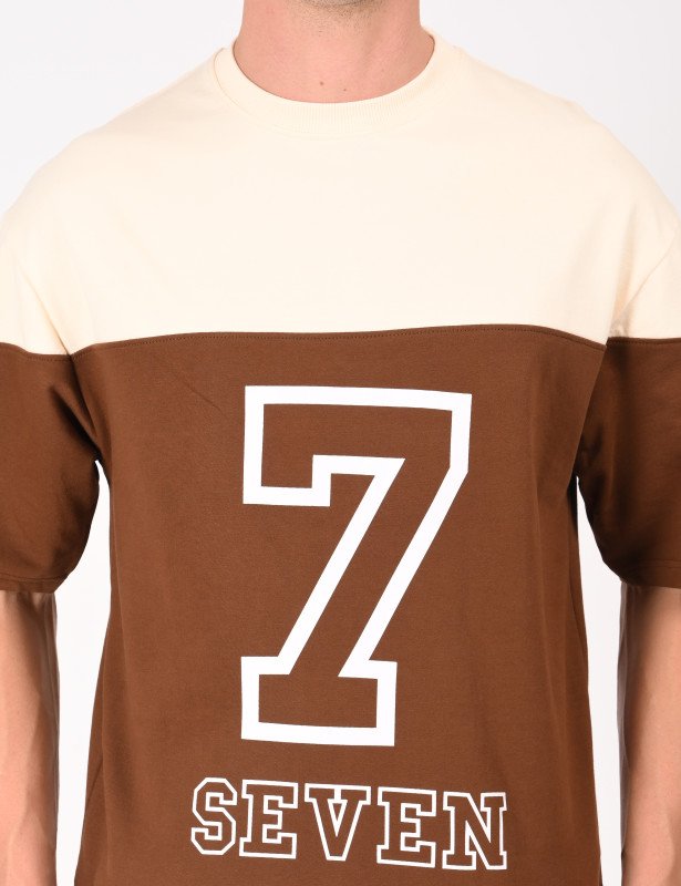Street Tide Varsity Graphic T-Shirt – Cocoa & Cream