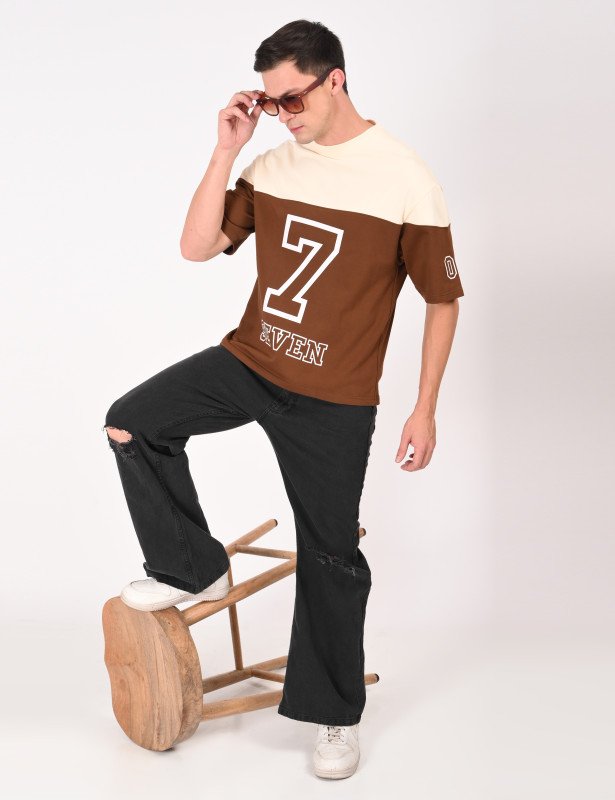 Street Tide Varsity Graphic T-Shirt – Cocoa & Cream